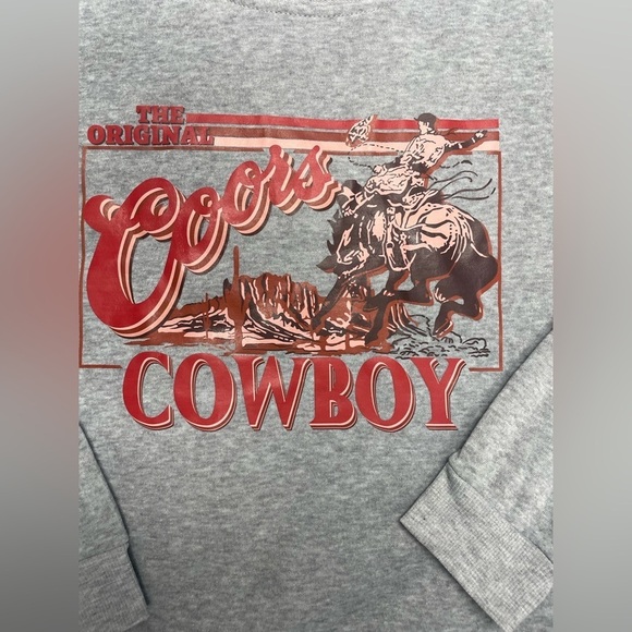 Unisex sweater crewneck the original Coors cowboy. Size small - Picture 2 of 2
